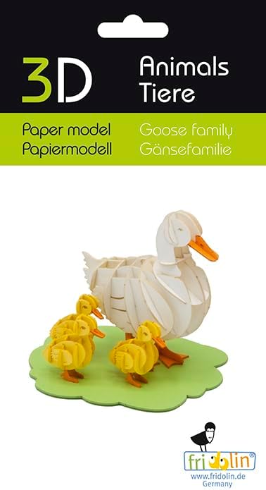 3D Paper Model Goose family