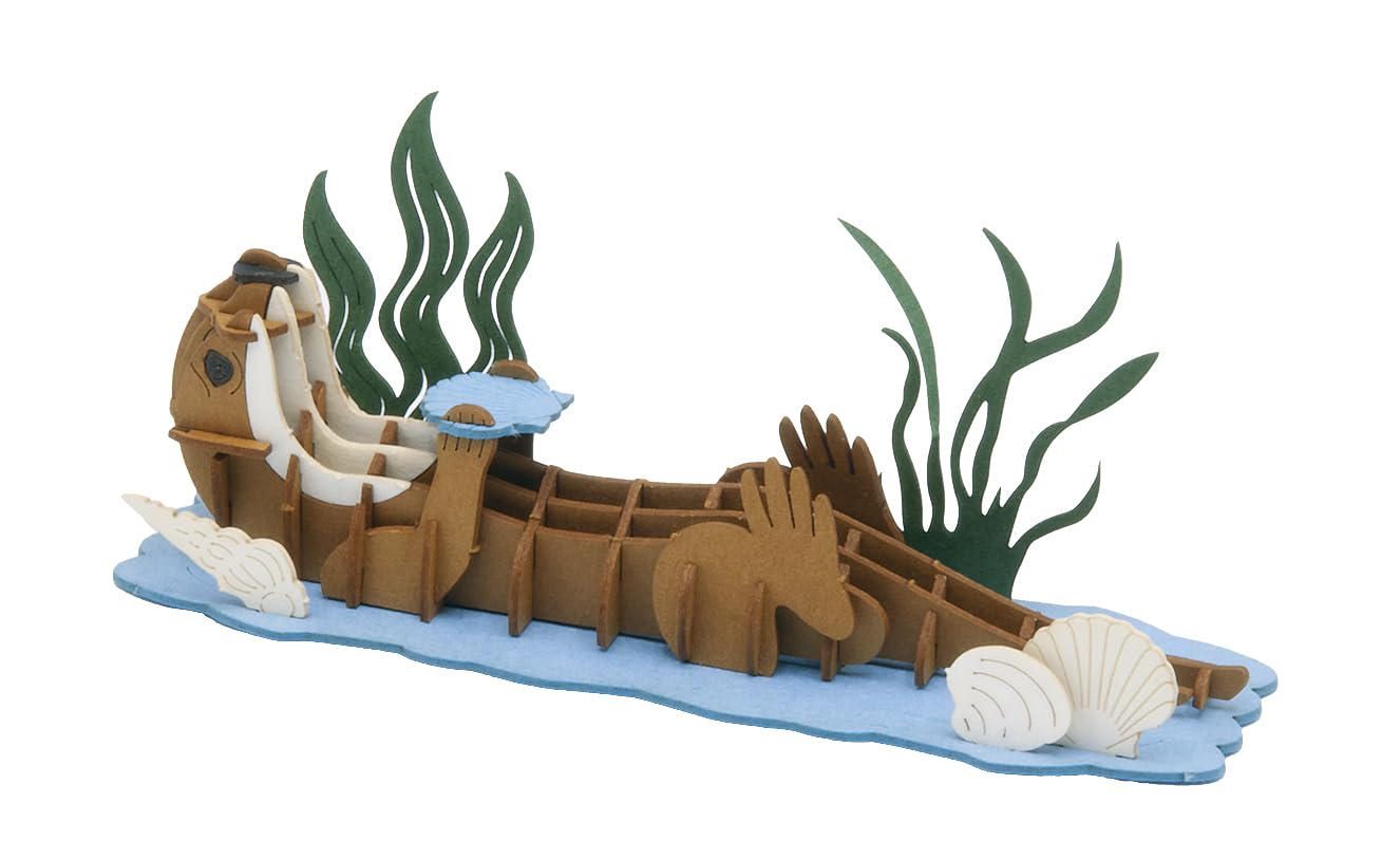 Fridolin 3D papieren model - otter knutselpakket educatief speelgoed
