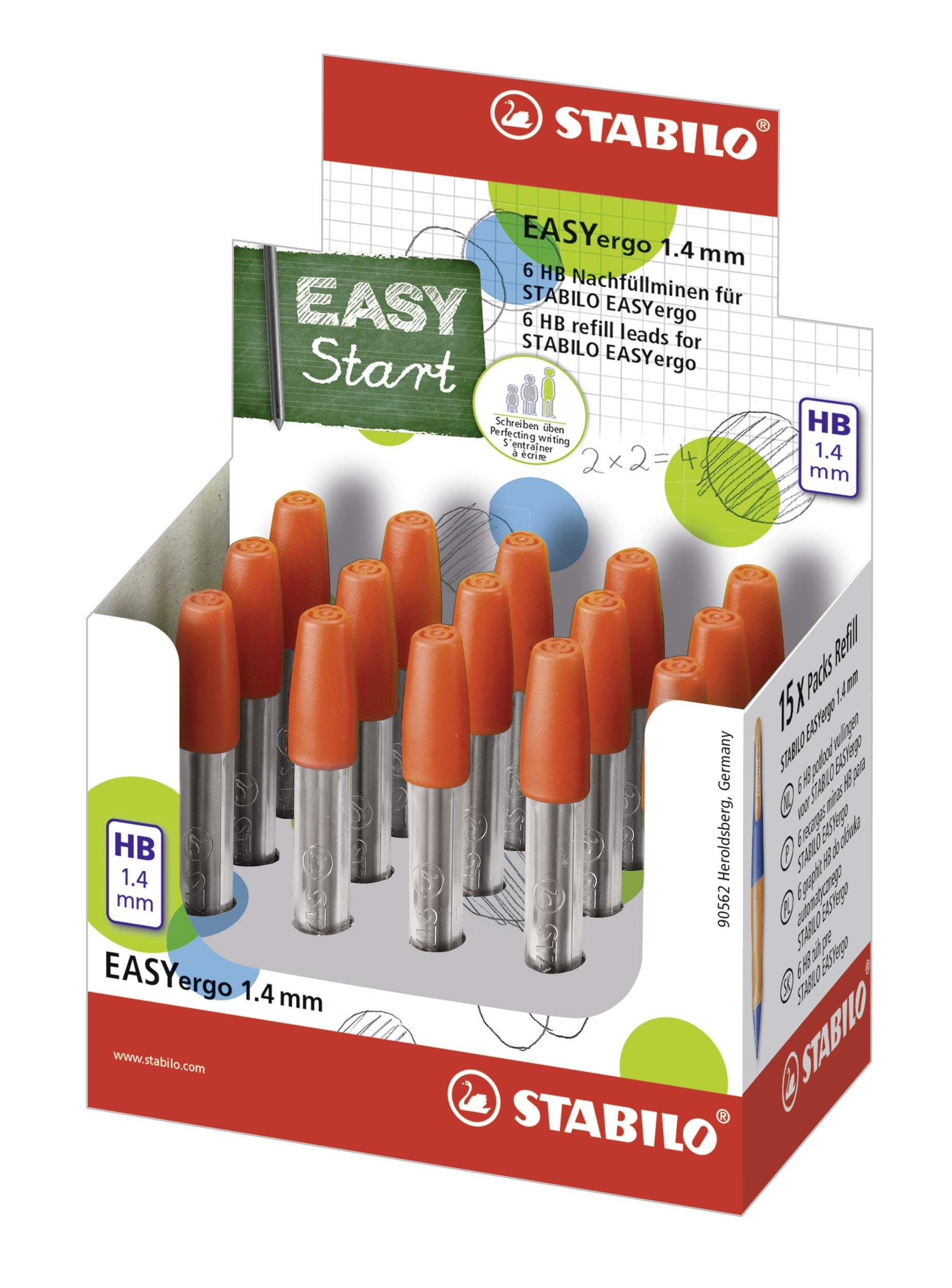 Stabilo - STABILO EASYergo 1.4 - Potloodvulling - Navullingen - 6 Stuks