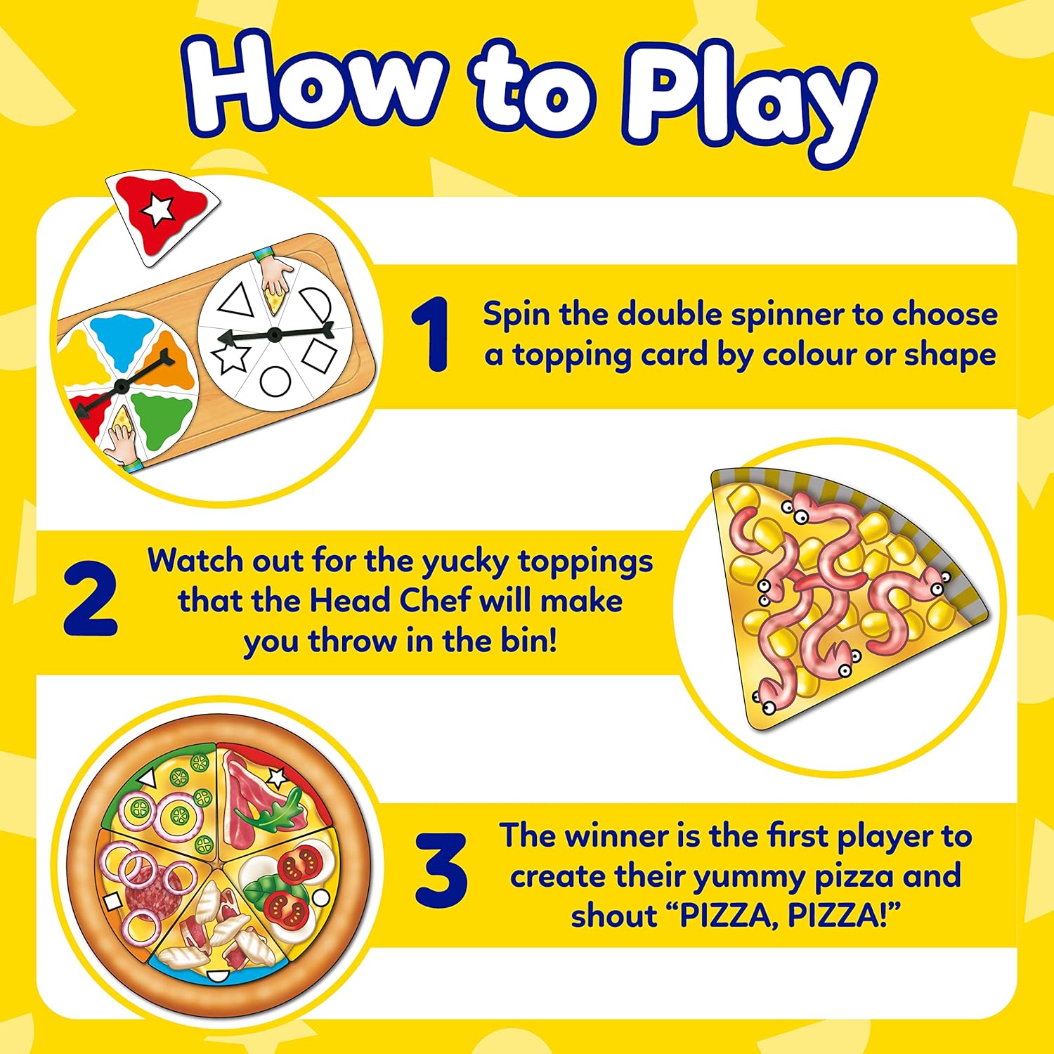 Orchard Toys Pizza, Pizza! Game, Educational Board Game for Preschoolers and Children Age 3-7, Shape and Colour Game, Educational Game Toy