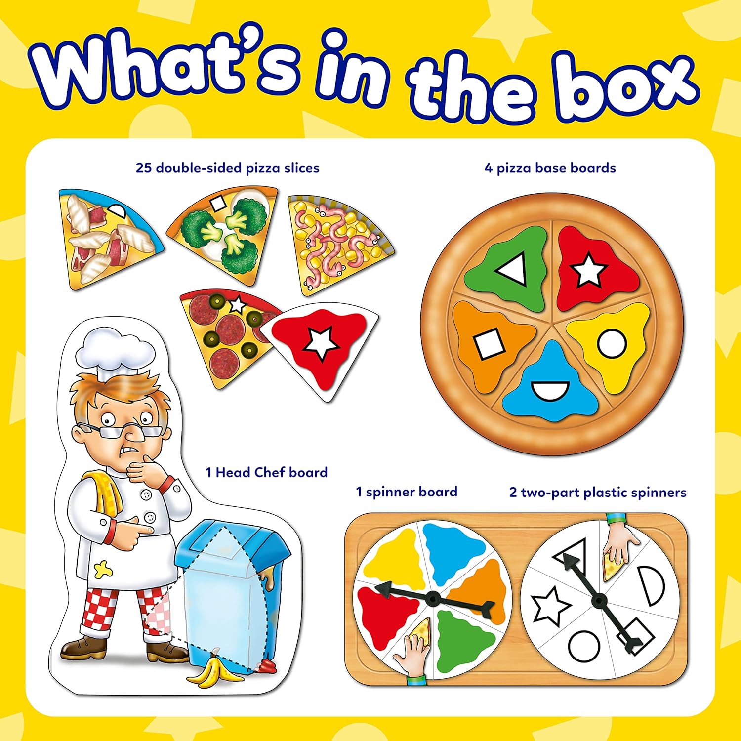 Orchard Toys Pizza, Pizza! Game, Educational Board Game for Preschoolers and Children Age 3-7, Shape and Colour Game, Educational Game Toy