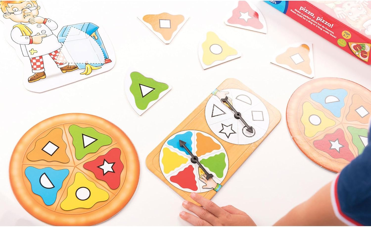 Orchard Toys Pizza, Pizza! Game, Educational Board Game for Preschoolers and Children Age 3-7, Shape and Colour Game, Educational Game Toy