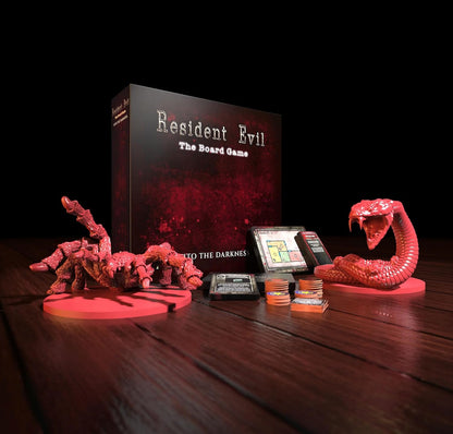 Steamforged Games Exclusive Resident Evil Into The Darkness Board Game with Monster Miniatures on 80mm Base
