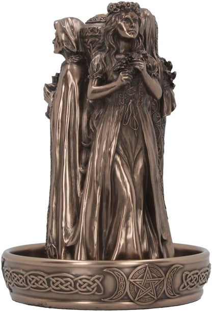 Triple Goddess Backflow Incense Burner 18Cm