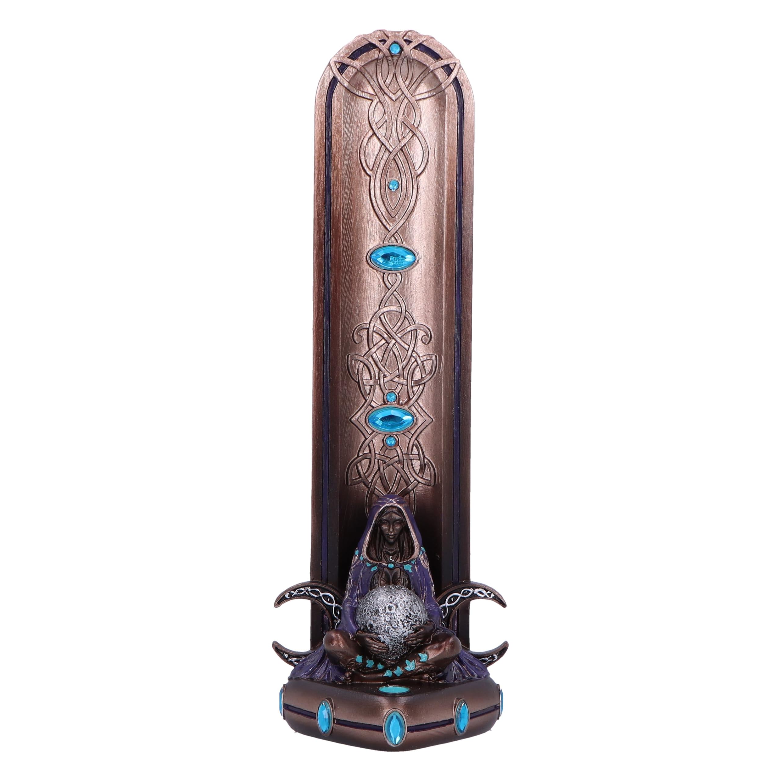 Triple Moon Goddess Bronze Incense Burner