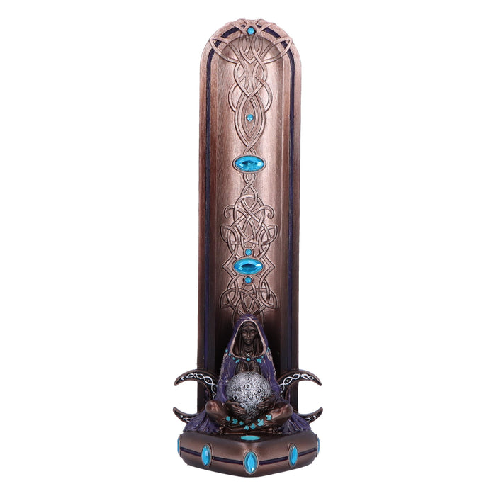 Triple Moon Goddess Bronze Incense Burner