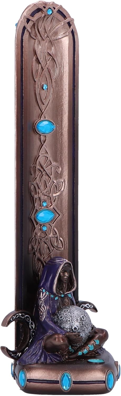 Triple Moon Goddess Bronze Incense Burner