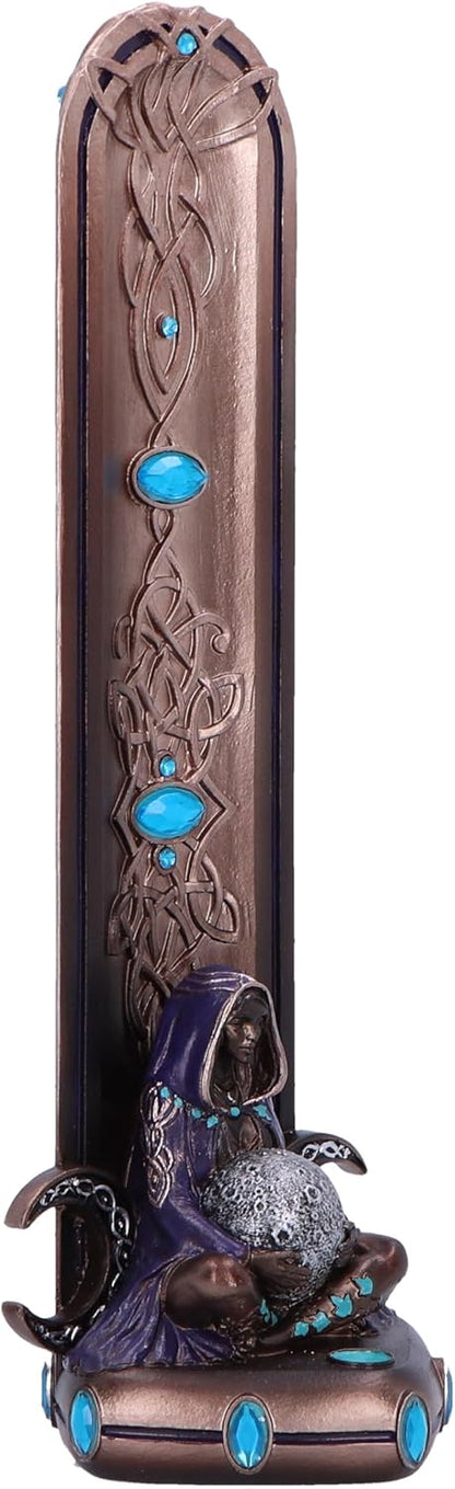 Triple Moon Goddess Bronze Incense Burner