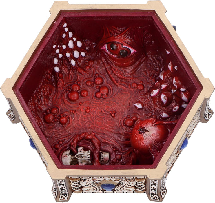 Nemesis Now Pandora's Box 11cm, Resin, Gold, Gothic Accessory & Jewellery Box, Greek Mythology Home Decor, Gold Detailing with Red Velour Interior, Cast in the Finest Resin, Expertly Hand-Painted