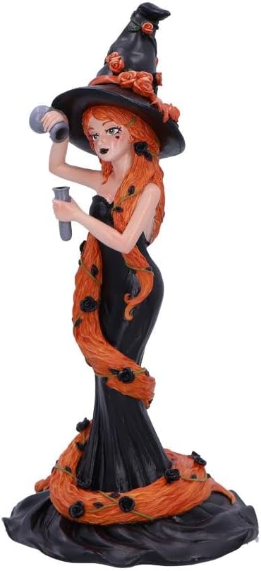 Nemesis Now Cinnamon Sugar and Spice Figurine 23.5cm, Resin, Black/Orange, Cinnamon-Inspired Red Haired Witch Ornament, Long Red-Haired Witch Figurine, Cast in the Finest Resin, Expertly Hand-Painted