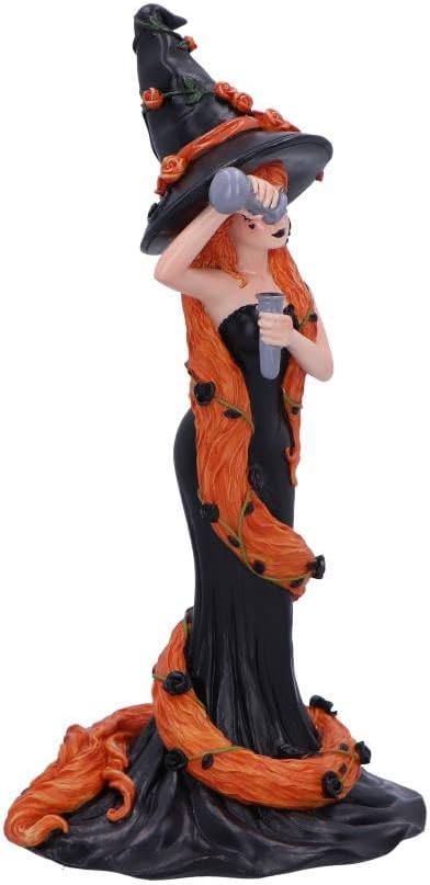 Nemesis Now Cinnamon Sugar and Spice Figurine 23.5cm, Resin, Black/Orange, Cinnamon-Inspired Red Haired Witch Ornament, Long Red-Haired Witch Figurine, Cast in the Finest Resin, Expertly Hand-Painted