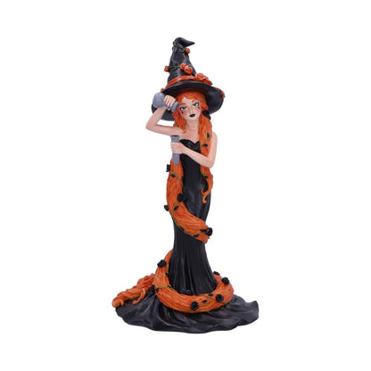 Nemesis Now Cinnamon Sugar and Spice Figurine 23.5cm, Resin, Black/Orange, Cinnamon-Inspired Red Haired Witch Ornament, Long Red-Haired Witch Figurine, Cast in the Finest Resin, Expertly Hand-Painted