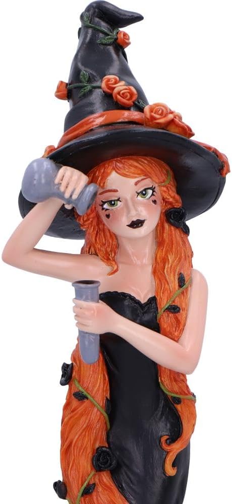 Nemesis Now Cinnamon Sugar and Spice Figurine 23.5cm, Resin, Black/Orange, Cinnamon-Inspired Red Haired Witch Ornament, Long Red-Haired Witch Figurine, Cast in the Finest Resin, Expertly Hand-Painted