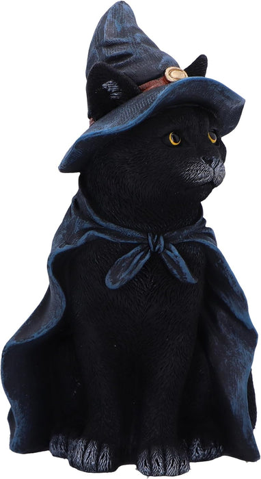 Nemesis Now Bewitching Figurine 18.5cm, Resin, Black, Witch Cat Figure, Black Cat in Witch Hat Ornament, Collectable Cat Giftware, Cast in the Finest Resin, Expertly Hand-Painted