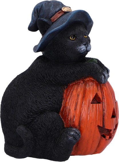 Nemesis Now Trick or Treat 13cm, Resin, Black, Cat Figure, Black Cat Ornament, Collectable Cat Giftware, Cast in the Finest Resin, Expertly Hand-Painted