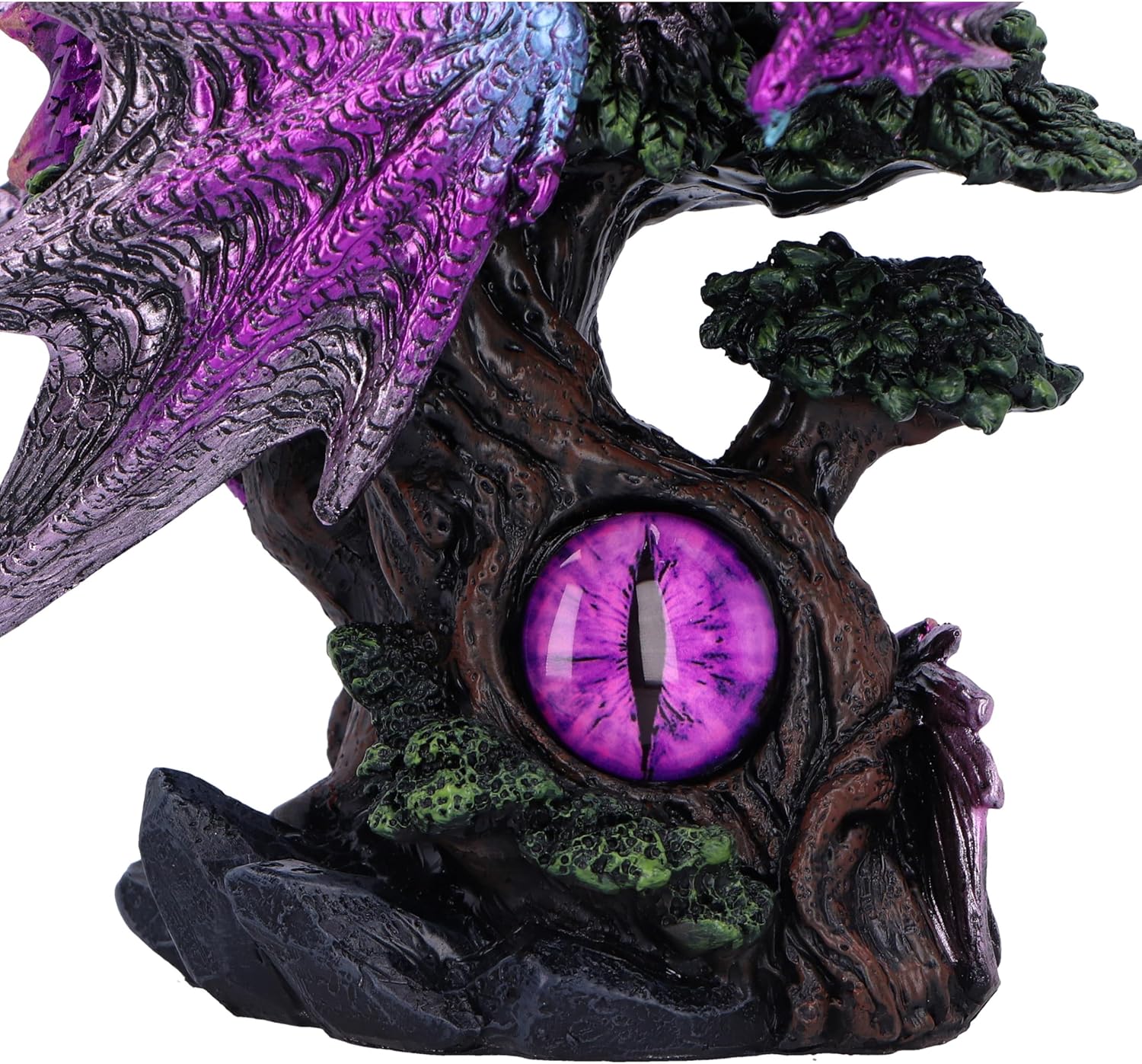 Nemesis Now Draconic Seer Figurine 17cm, Resin, Pink/Purple, Dragon on Tree Figure, Purple Dragon Ornament, Collectable Dragon Giftware, Cast in the Finest Resin, Expertly Hand-Painted