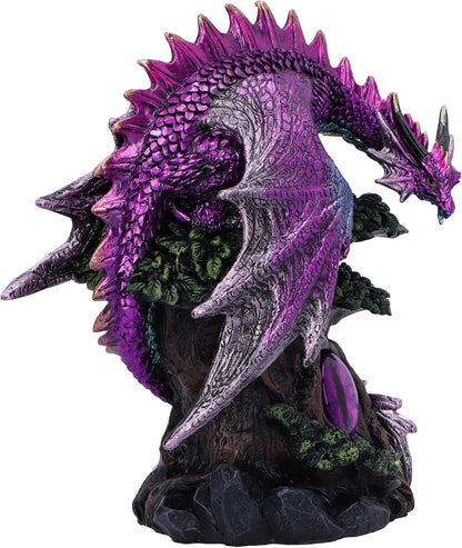 Nemesis Now Draconic Seer Figurine 17cm, Resin, Pink/Purple, Dragon on Tree Figure, Purple Dragon Ornament, Collectable Dragon Giftware, Cast in the Finest Resin, Expertly Hand-Painted