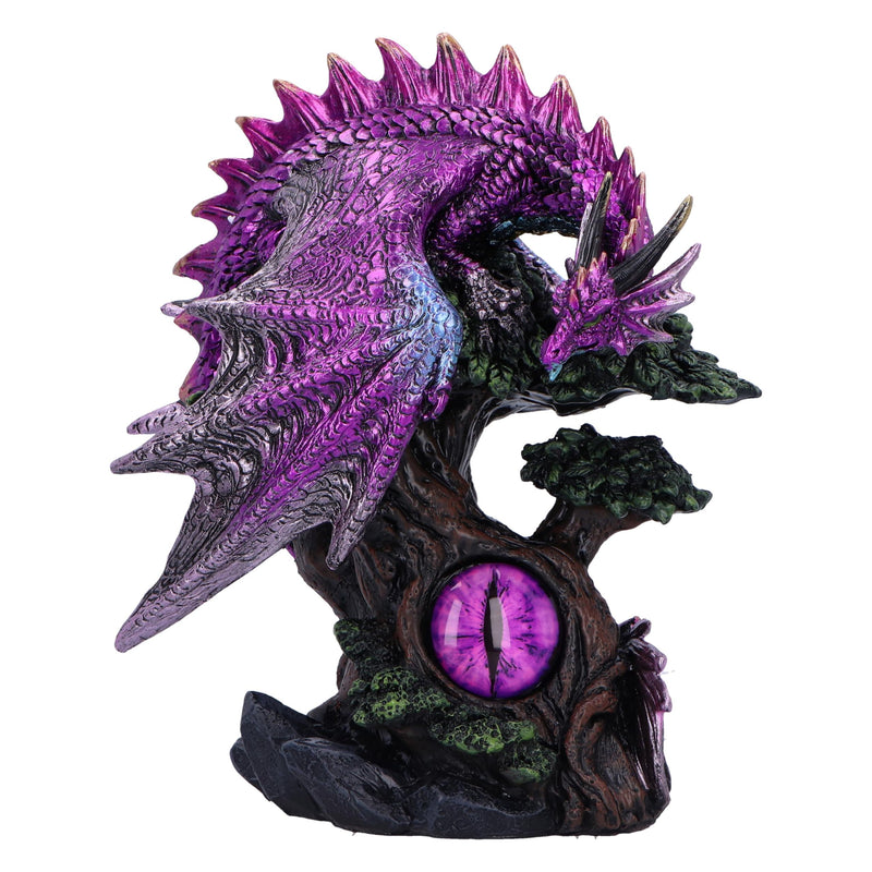 Nemesis Now Draconic Seer Figurine 17cm, Resin, Pink/Purple, Dragon on Tree Figure, Purple Dragon Ornament, Collectable Dragon Giftware, Cast in the Finest Resin, Expertly Hand-Painted