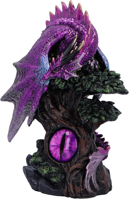 Nemesis Now Draconic Seer Figurine 17cm, Resin, Pink/Purple, Dragon on Tree Figure, Purple Dragon Ornament, Collectable Dragon Giftware, Cast in the Finest Resin, Expertly Hand-Painted