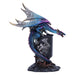Nemesis Now Draconic Sigil 17.5cm, Resin, Blue, Blue Dragon on Gravestone Figure, Glimmering Blue Dragon Ornament, Collectable Dragon Giftware, Cast in the Finest Resin, Expertly Hand-Painted