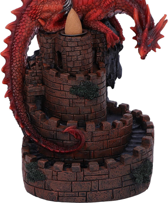 Crimson Keep Red Dragon Backflow Incense Burner 22Cm