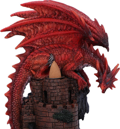Crimson Keep Red Dragon Backflow Incense Burner 22Cm