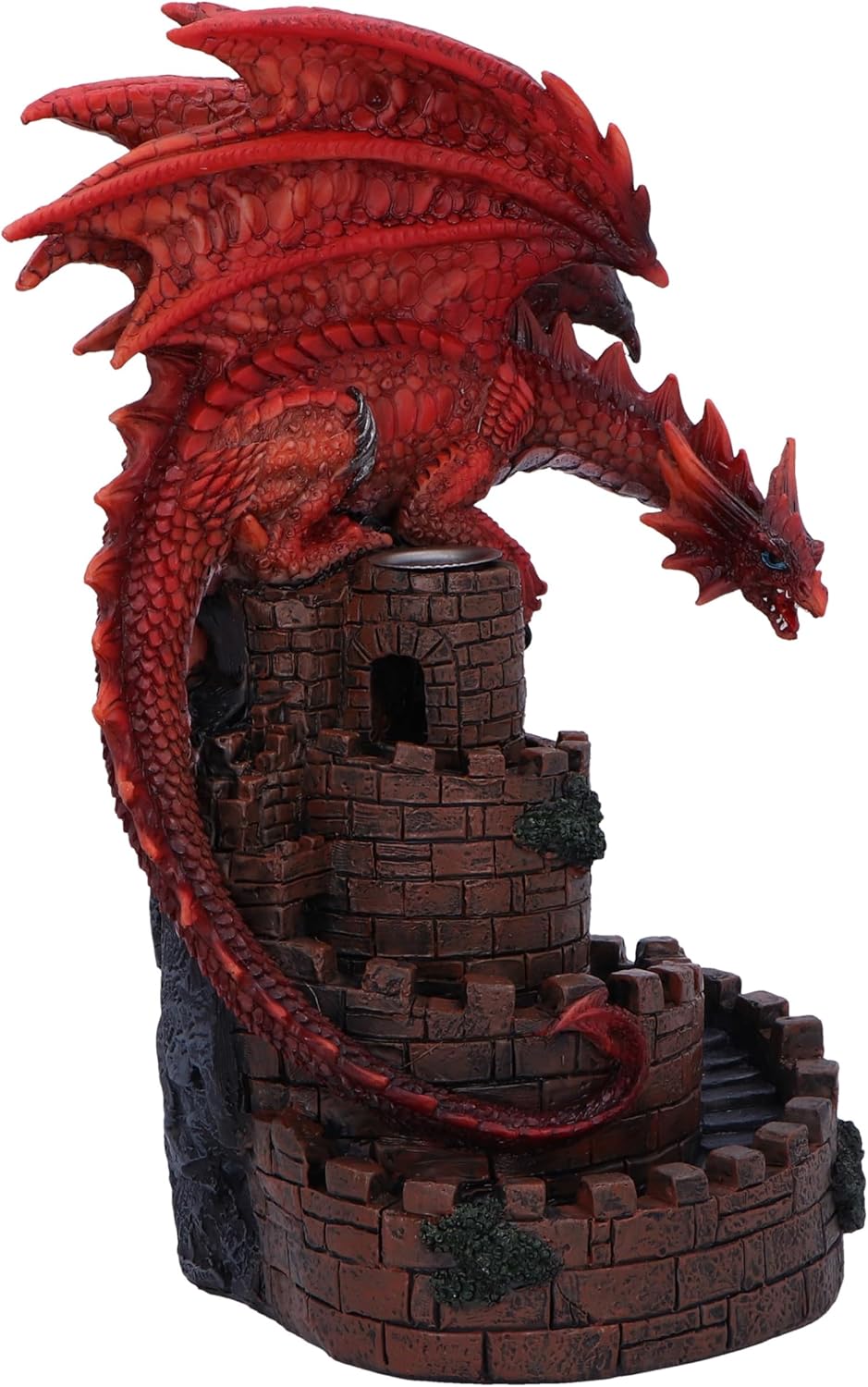 Crimson Keep Red Dragon Backflow Incense Burner 22Cm