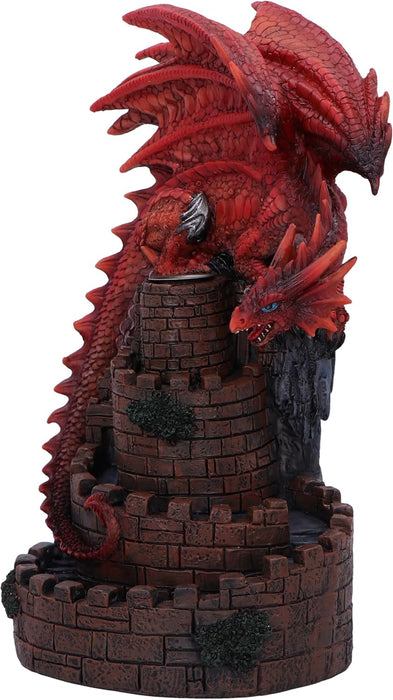 Crimson Keep Red Dragon Backflow Incense Burner 22Cm