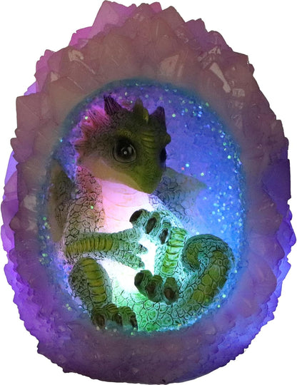 Nemesis Now Geode Nest (Green) 12.5cm, Resin, Pink, Dragon Figure, Pink Dragon Ornament, Collectable Dragon Giftware, Cast in the Finest Resin, Expertly Hand-Painted, U6706A24