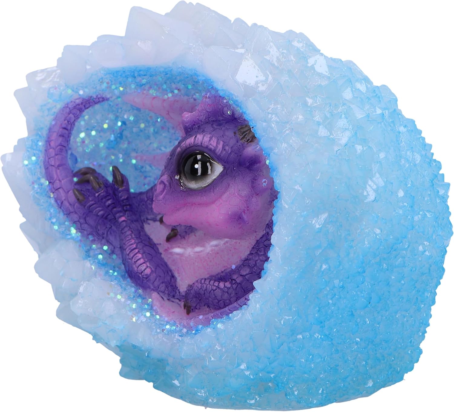 Nemesis Now Geode Nest (Purple) Dragonling Figurine 12.5cm, Resin, Purple/Blue, Purple Dragonling in Crystal Geode, Collectable Dragonling Ornament, Cast in the Finest Resin, Expertly Hand-Painted
