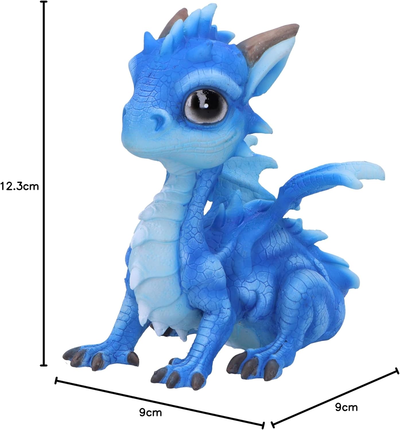 Nemesis Now Ice Dragonling Figurine 12.3cm, Resin, Blue, Baby Dragon Figure, Blue Dragonling Figurine, Collectable Dragon Giftware, Cast in the Finest Resin, Expertly Hand-Painted