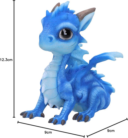 Nemesis Now Ice Dragonling Figurine 12.3cm, Resin, Blue, Baby Dragon Figure, Blue Dragonling Figurine, Collectable Dragon Giftware, Cast in the Finest Resin, Expertly Hand-Painted