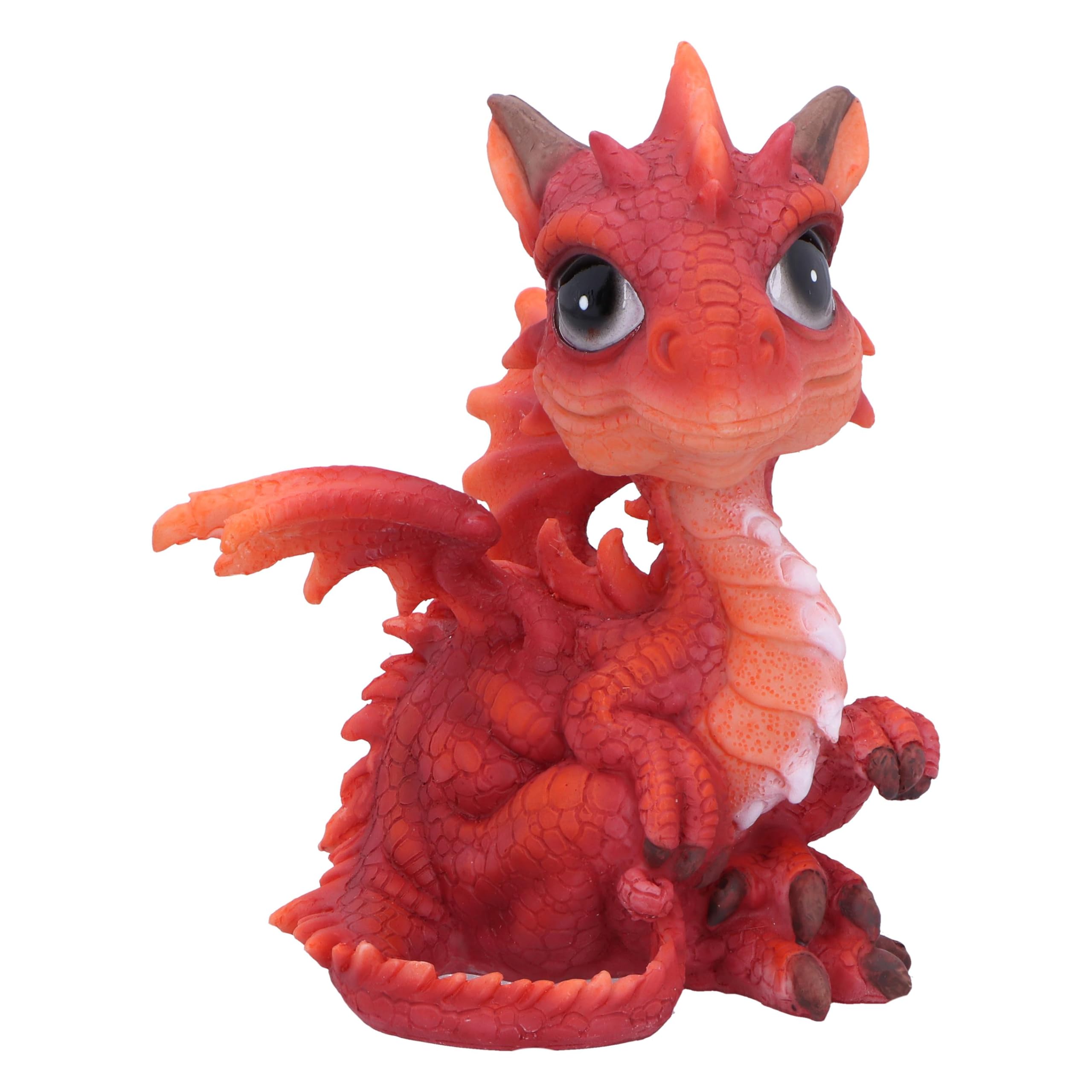 Nemesis Now Fire Dragonling Figurine 12cm, Resin, Red, Baby Dragon Figure, Red Dragonling Figurine, Collectable Dragon Giftware, Cast in the Finest Resin, Expertly Hand-Painted