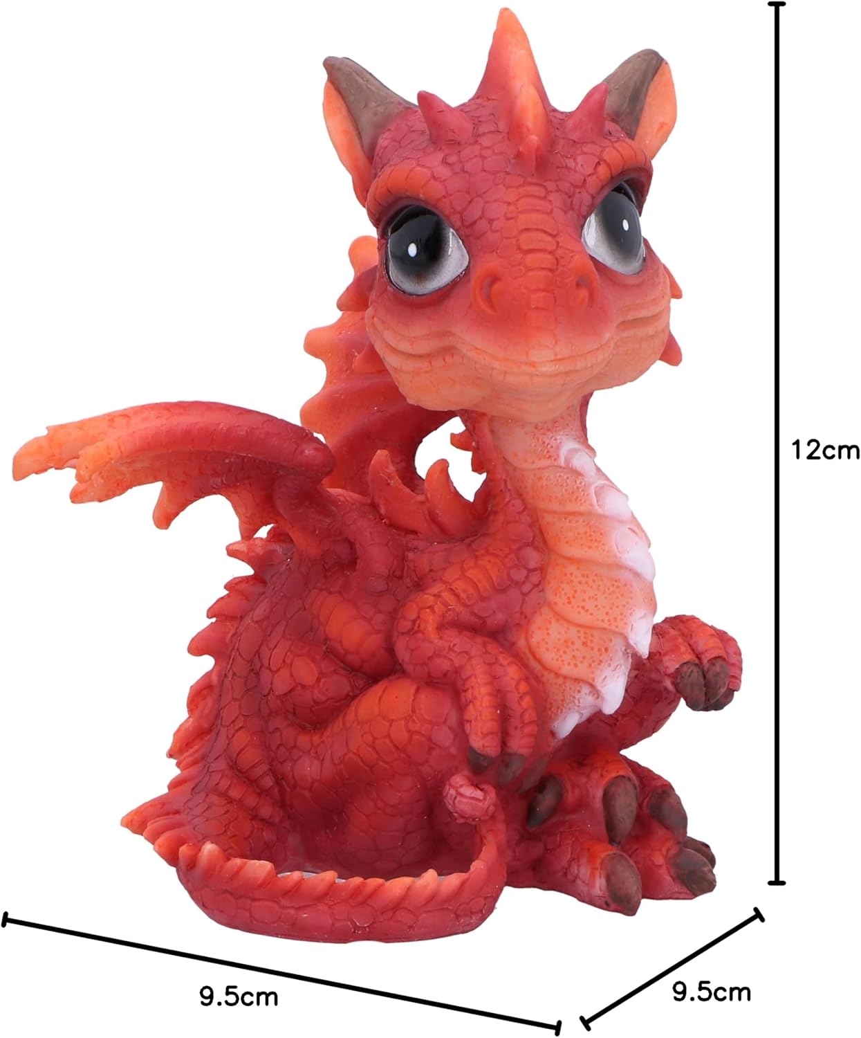 Nemesis Now Fire Dragonling Figurine 12cm, Resin, Red, Baby Dragon Figure, Red Dragonling Figurine, Collectable Dragon Giftware, Cast in the Finest Resin, Expertly Hand-Painted