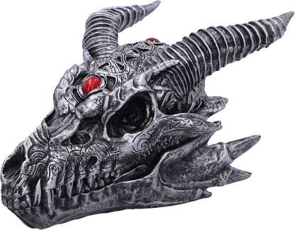 Nemesis Now Tribal Flame 21.5cm, Resin, Silver, Dragon Figure, Silver Dragon Ornament, Collectable Dragon Giftware, Cast in the Finest Resin, Expertly Hand-Painted
