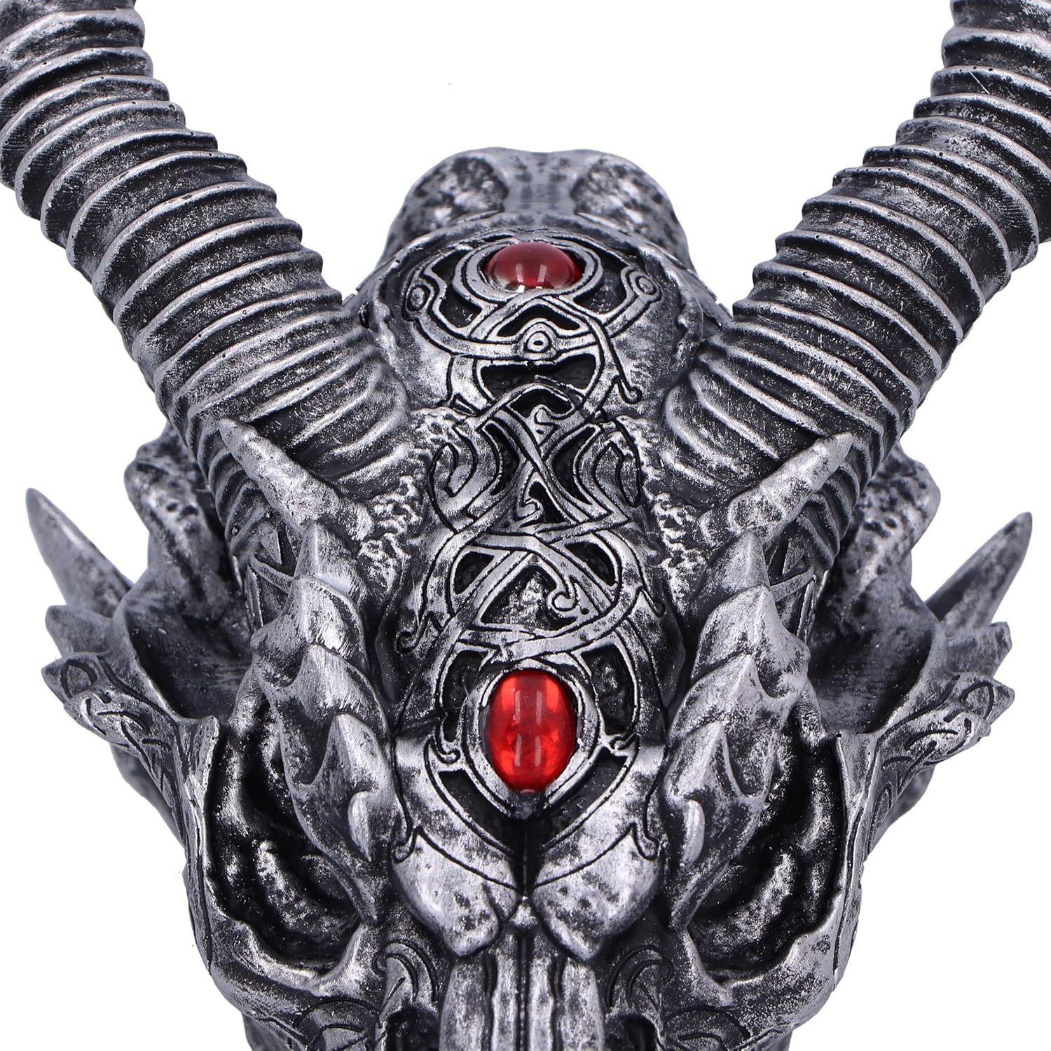Nemesis Now Tribal Flame 21.5cm, Resin, Silver, Dragon Figure, Silver Dragon Ornament, Collectable Dragon Giftware, Cast in the Finest Resin, Expertly Hand-Painted