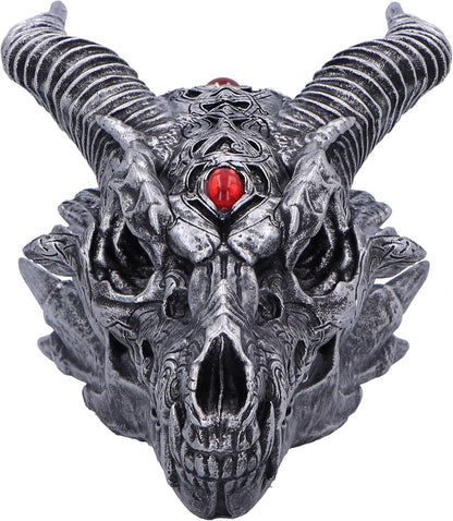 Nemesis Now Tribal Flame 21.5cm, Resin, Silver, Dragon Figure, Silver Dragon Ornament, Collectable Dragon Giftware, Cast in the Finest Resin, Expertly Hand-Painted