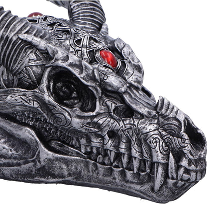 Nemesis Now Tribal Flame 21.5cm, Resin, Silver, Dragon Figure, Silver Dragon Ornament, Collectable Dragon Giftware, Cast in the Finest Resin, Expertly Hand-Painted
