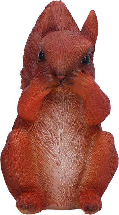 Nemesis Now Three Wise Squirrels 9cm, Resin, Red, Three Wise Red Squirrels, Occult Squirrels Figurine Trio Set, Squirrel Gift, Cast in the Finest Resin, Expertly Hand-Painted