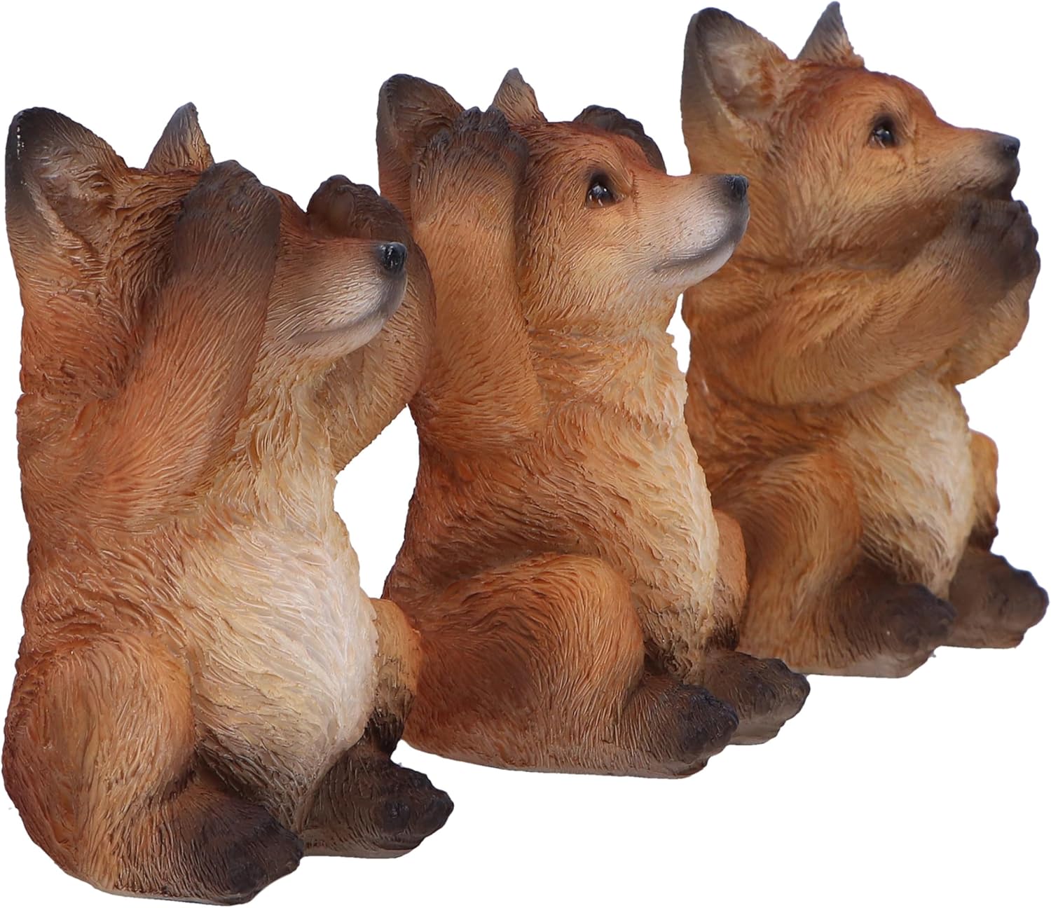 Nemesis Now Three Wise Foxes - Juego de trío de Figuras de Zorros Ocultos, 8,5 cm, Resina, marrón, Tres Zorros sabios, Regalo de Zorro, Fundido en la Mejor Resina, Pintado a Mano por Expertos