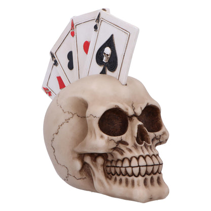 Nemesis Now Four of a Kind Skull Ornament, Resin, Off White, 19cm