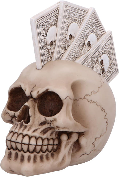 Nemesis Now Four of a Kind Skull Ornament, Resin, Off White, 19cm