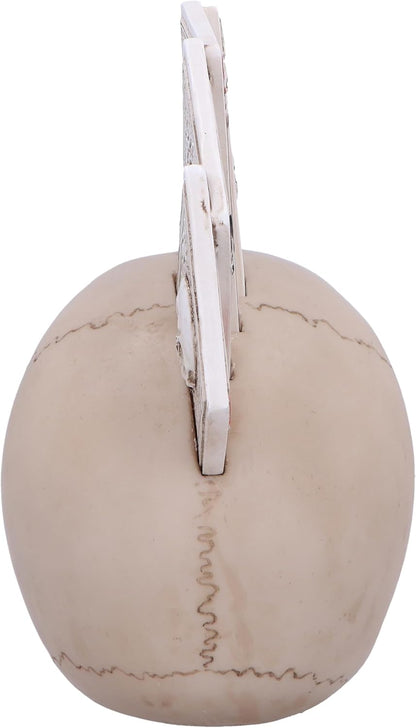 Nemesis Now Four of a Kind Skull Ornament, Resin, Off White, 19cm