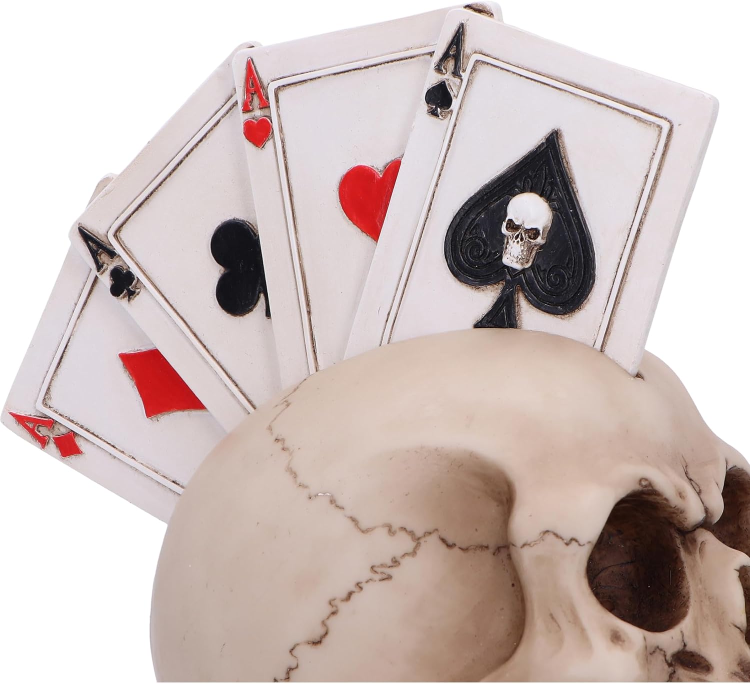 Nemesis Now Four of a Kind Skull Ornament, Resin, Off White, 19cm