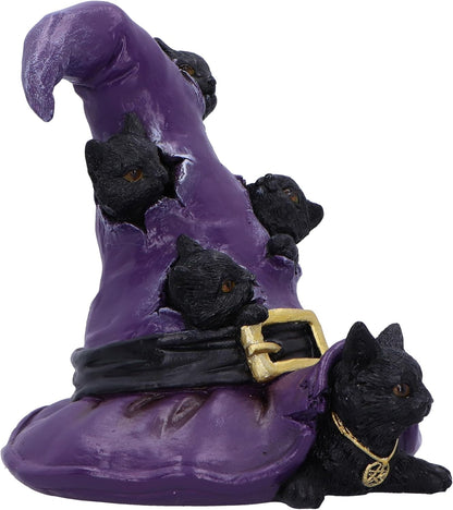 Nemesis Now Magical Mischief 14cm, Resin, Black, Cat Figure, Black Cat Ornament, Collectable Cat Giftware, Cast in the Finest Resin, Expertly Hand-Painted