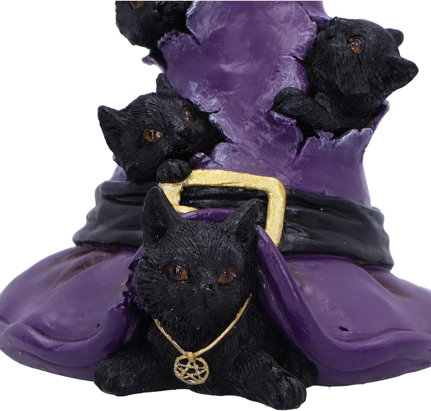 Nemesis Now Magical Mischief 14cm, Resin, Black, Cat Figure, Black Cat Ornament, Collectable Cat Giftware, Cast in the Finest Resin, Expertly Hand-Painted