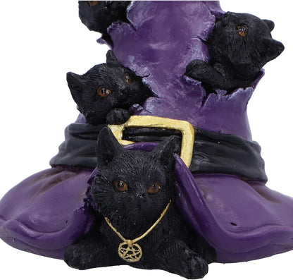 Nemesis Now Magical Mischief 14cm, Resin, Black, Cat Figure, Black Cat Ornament, Collectable Cat Giftware, Cast in the Finest Resin, Expertly Hand-Painted