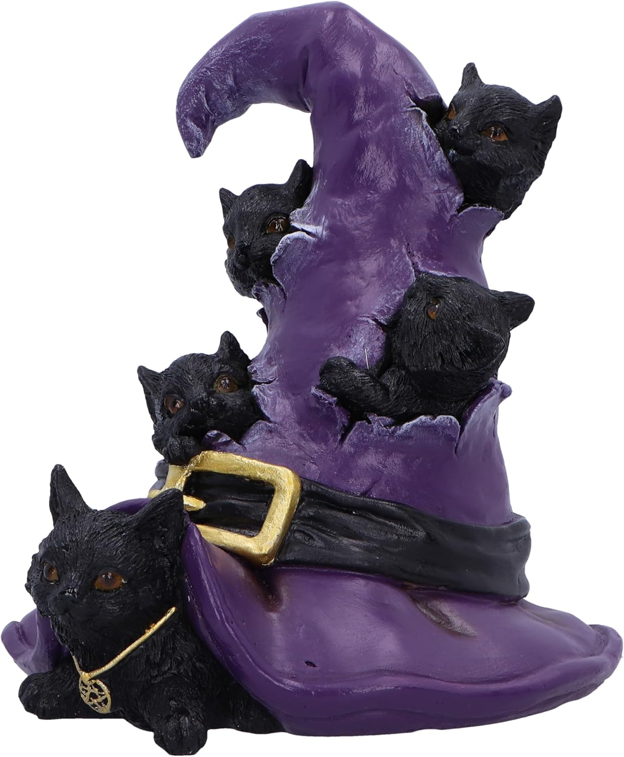 Nemesis Now Magical Mischief 14cm, Resin, Black, Cat Figure, Black Cat Ornament, Collectable Cat Giftware, Cast in the Finest Resin, Expertly Hand-Painted