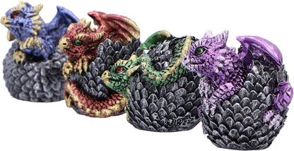 Nemesis Now Eggling Hoard 5cm, Resin, Silver, Dragon Figure, Silver Dragon Ornament, Collectable Dragon Giftware, Cast in the Finest Resin, Expertly Hand-Painted