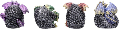 Nemesis Now Eggling Hoard 5cm, Resin, Silver, Dragon Figure, Silver Dragon Ornament, Collectable Dragon Giftware, Cast in the Finest Resin, Expertly Hand-Painted